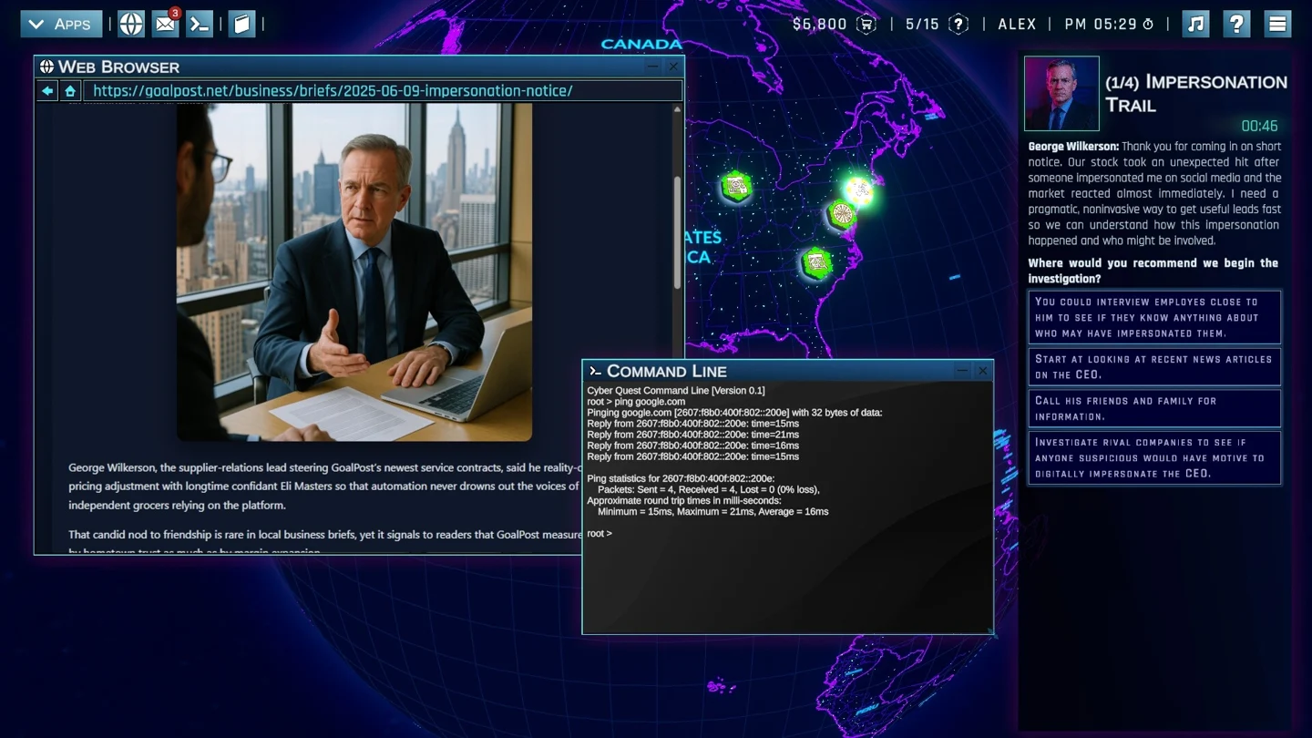 CyberQuest gameplay screenshot